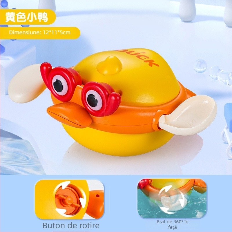 Jucărie de baie pentru copii: caracatița și rața pentru piscină, din plastic, certificat 3C, pentru vârsta 4–6 ani