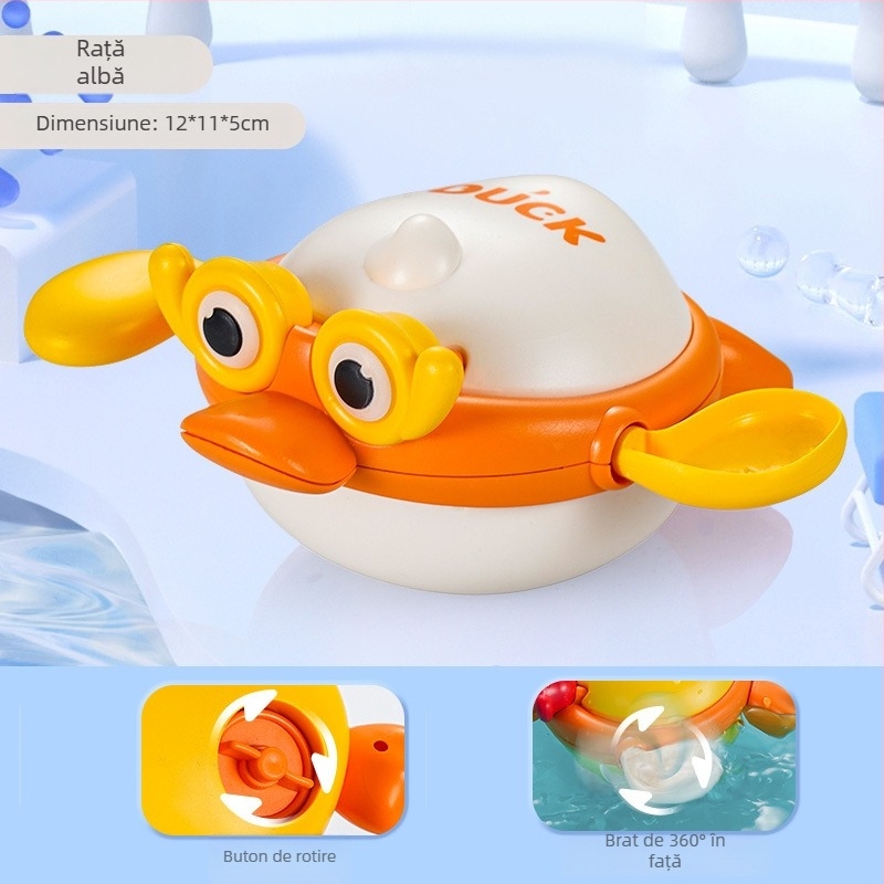 Jucărie de baie pentru copii: caracatița și rața pentru piscină, din plastic, certificat 3C, pentru vârsta 4–6 ani