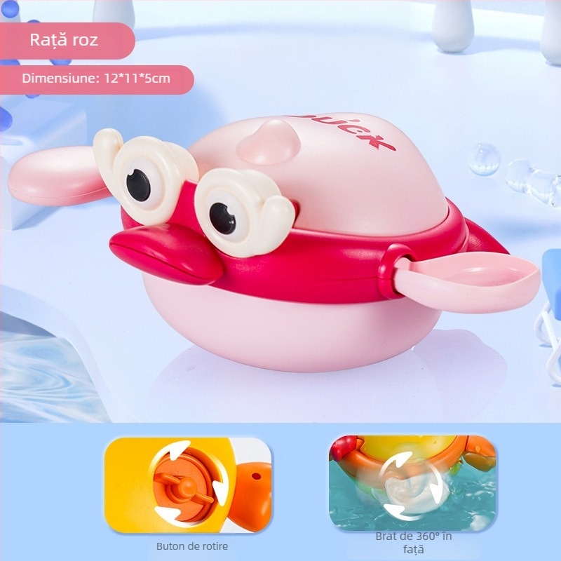 Jucărie de baie pentru copii: caracatița și rața pentru piscină, din plastic, certificat 3C, pentru vârsta 4–6 ani