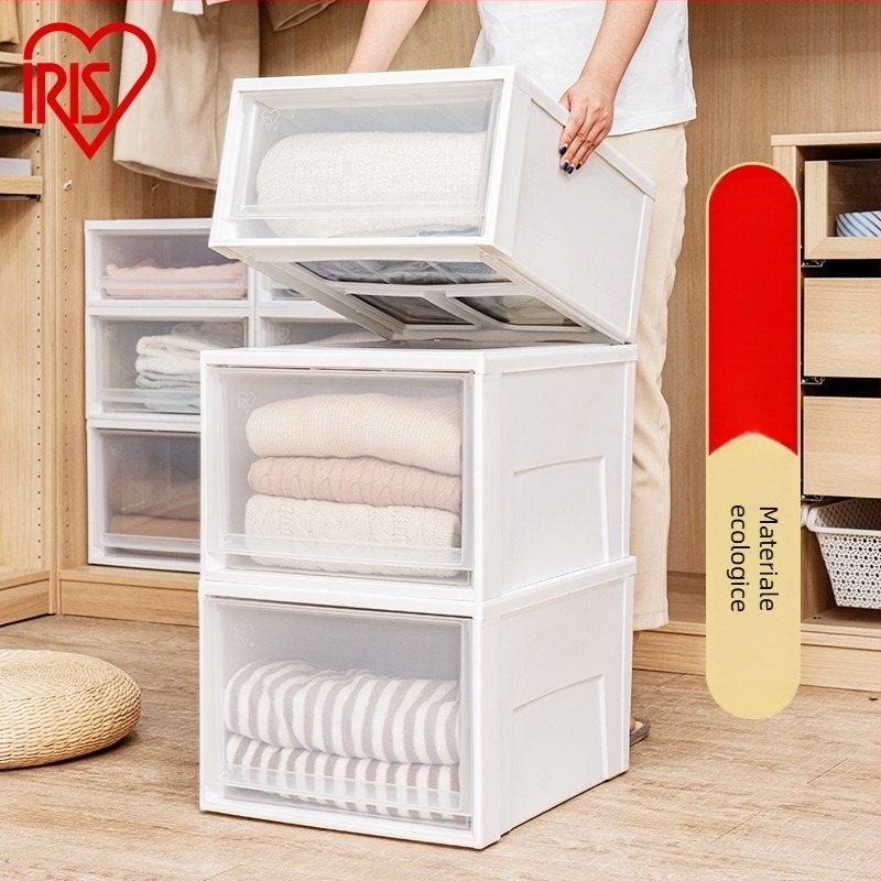 Cutie de depozitare Alice cu sertare, stil japonez, capacitate 50 L, model BC-500, rășină PP