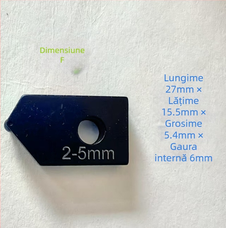 Capă de tăiere a tubului din sticlă pentru țevi curbate din cuarț/borosilicat, cu gaură, grosime de tăiere 8-12