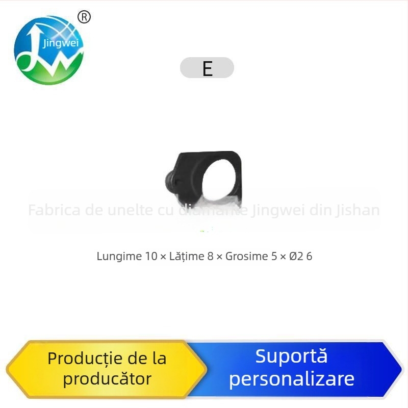 Capă de tăiere a tubului din sticlă pentru țevi curbate din cuarț/borosilicat, cu gaură, grosime de tăiere 8-12