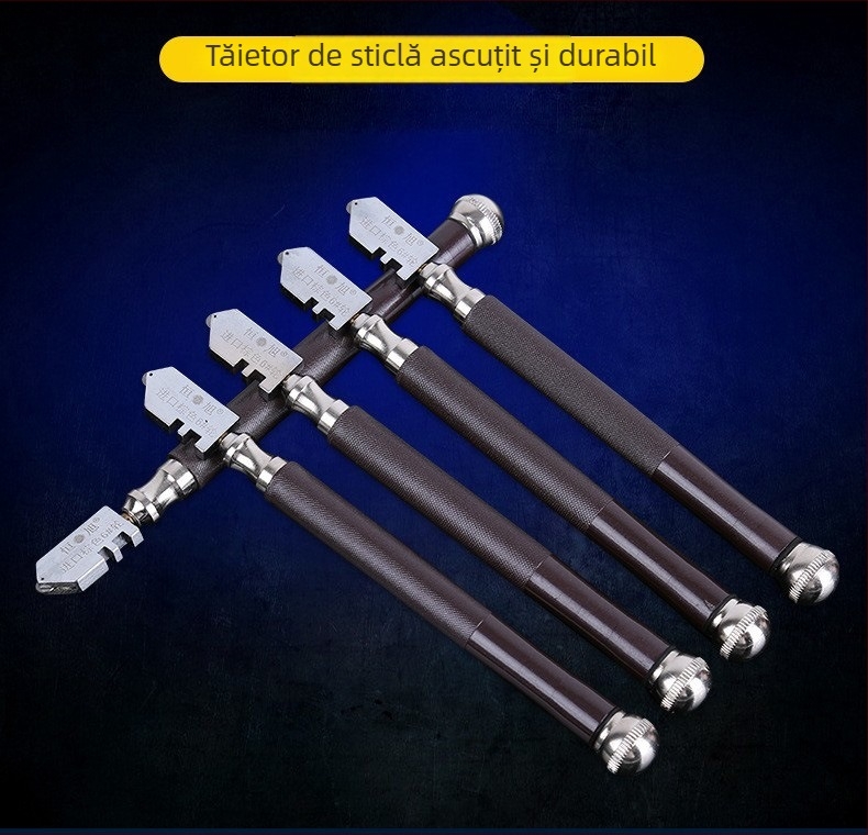 Cuțit de sticlă cu role Heng Xu — pentru sticlă, ceramică, jad și agat; Origine: Shandong