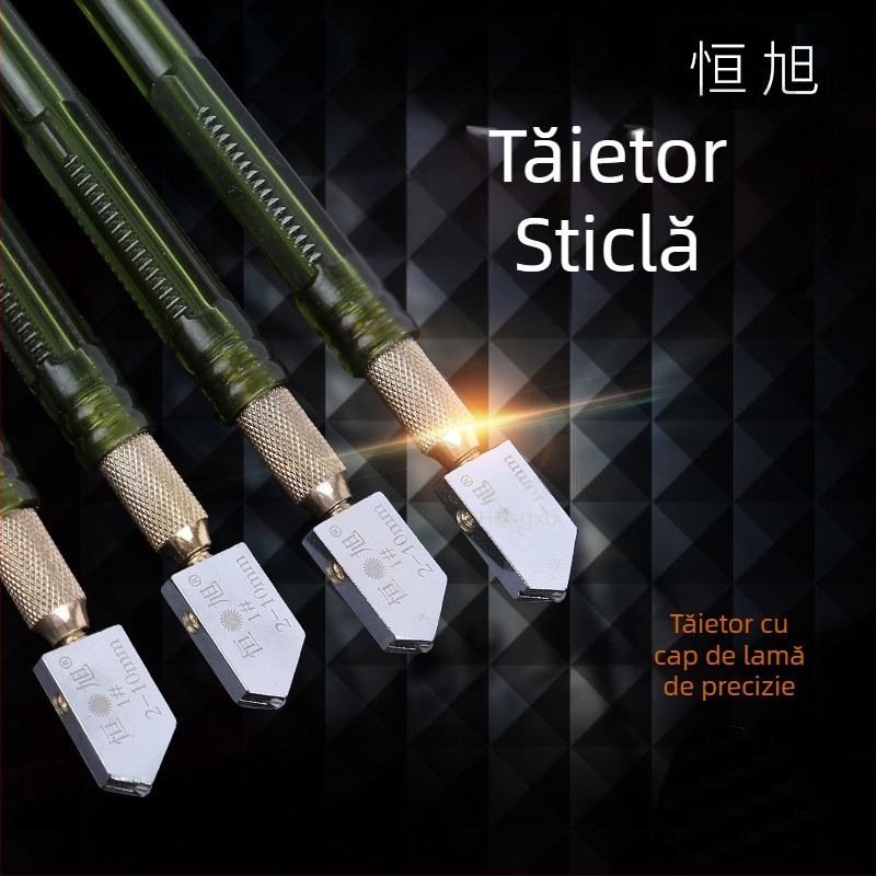 Cuțit de sticlă cu role Heng Xu — pentru sticlă, ceramică, jad și agat; Origine: Shandong