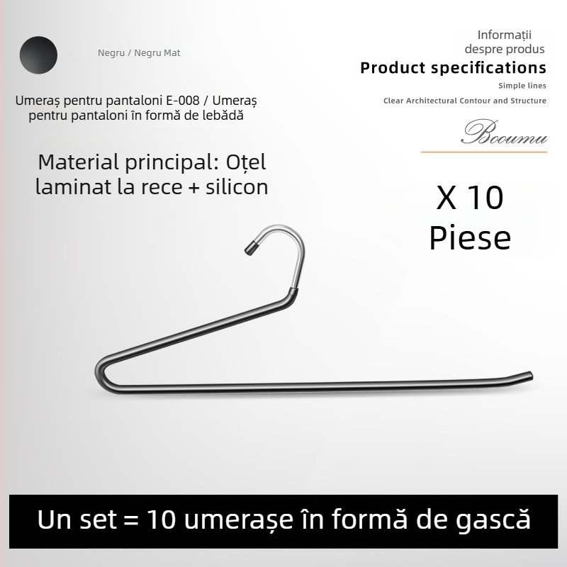 Dulap cu suport de pantaloni glisant, cu bară de haine telescopică și șină glisantă cu amortizor | Materiale: plastic, oțel inoxidabil, aliaj de aluminiu, oțel laminat la rece | Model CLKJ-1