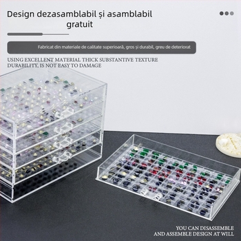 Cutie de bijuterii pentru unghii, din plastic, GNDG, greutate netă 1026 g