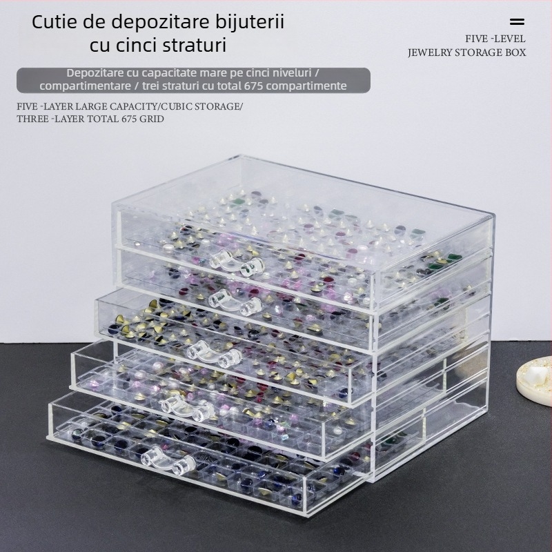 Cutie de bijuterii pentru unghii, din plastic, GNDG, greutate netă 1026 g