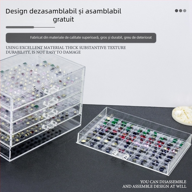 Cutie de bijuterii pentru unghii, din plastic, GNDG, greutate netă 1026 g