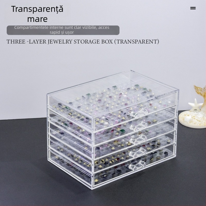 Cutie de bijuterii pentru unghii, din plastic, GNDG, greutate netă 1026 g