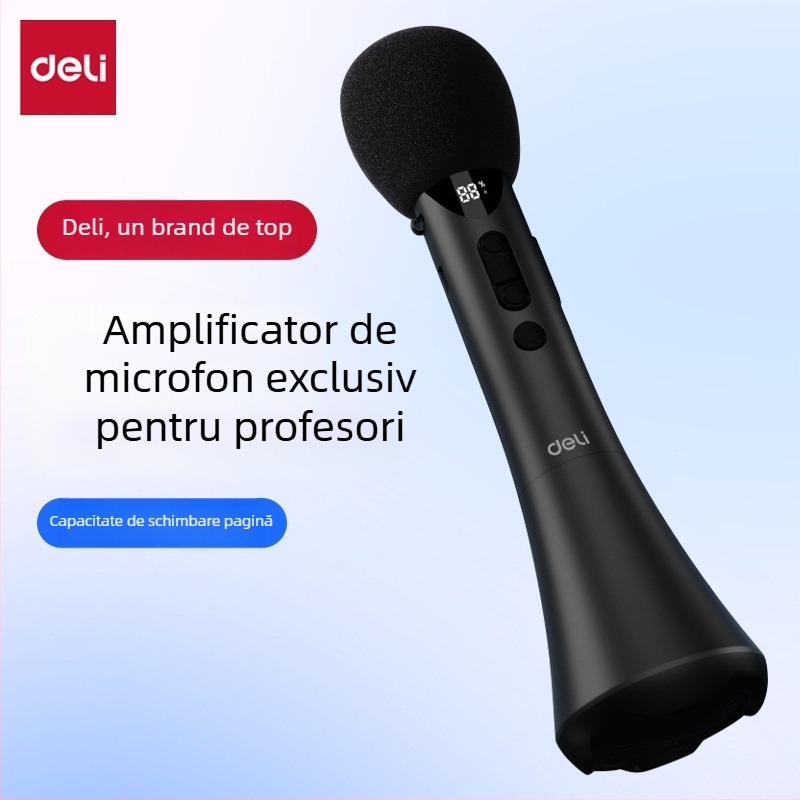 Amplificator portabil de karaoke cu microfon încorporat — model L-698, 15W ieșire, baterie detașabilă, autonomie peste 12 ore, alimentare 5V