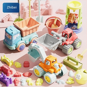 Jucării de plajă pentru copii: unelte de săpat în nisip, joacă în apă, plastic, Zhibei (material: plastic; marcă: Zhibei; vârstă: 0–3 ani; categorie: jucării de plajă; pentru joacă în apă)