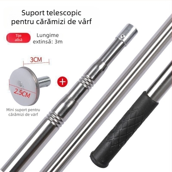 Bară telescopică din oțel inoxidabil pentru uscat haine pe balcon