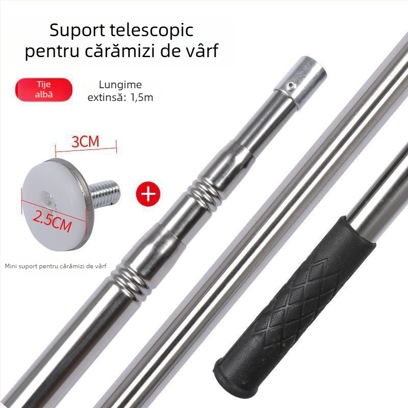 Bară telescopică din oțel inoxidabil pentru uscat haine pe balcon
