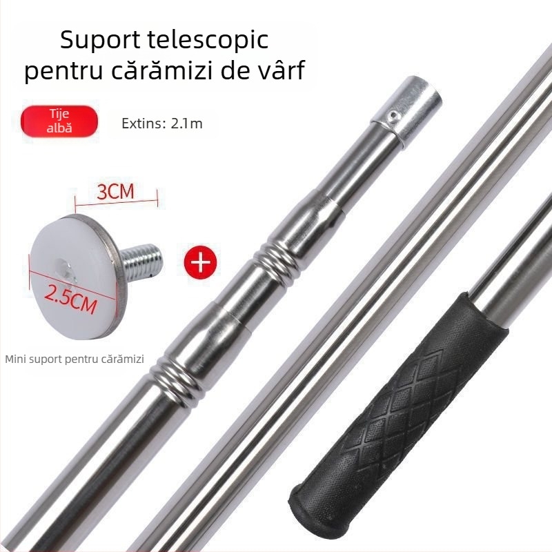 Bară telescopică din oțel inoxidabil pentru uscat haine pe balcon
