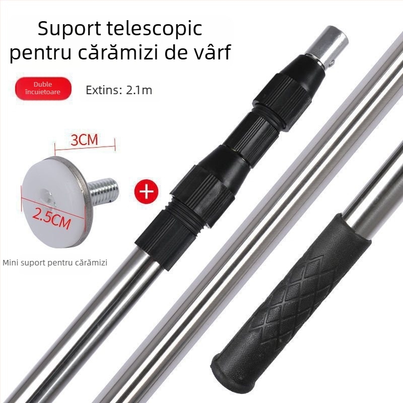 Bară telescopică din oțel inoxidabil pentru uscat haine pe balcon