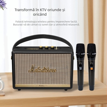MELODIC Melody Rose 03 Boxă Bluetooth wireless cu microfon karaoke — pentru exterior, portabilă, 4 difuzoare, baterie 6000mAh, Bluetooth 5.3, 130W, 60Hz-15kHz