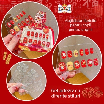 Stickere pentru unghii pentru copii - Model prințesa, Stil Crăciun, Număr de producție ym4748