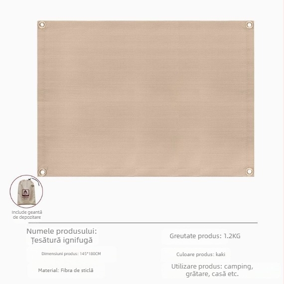 Covoraș ignifug pentru grătar – izolație la înaltă temperatură, țesătură din fibră de sticlă