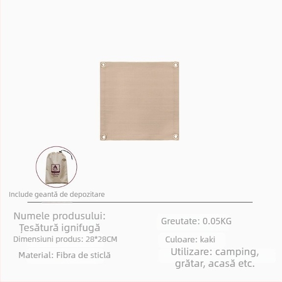 Covoraș ignifug pentru grătar – izolație la înaltă temperatură, țesătură din fibră de sticlă