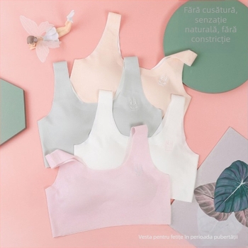 Sutien fără bretele în stil vestă, cupe mold, acoperire 3/4, material modal (conținut 30–50%), amestec cu nylon; respirabil, fără cusături, confortabil