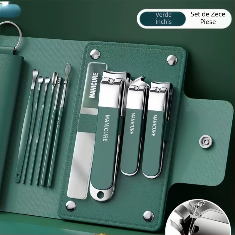 Set portabil de unelte pentru manichiură, din oțel carbon, 300 de bucăți, greutate netă 150,1 g