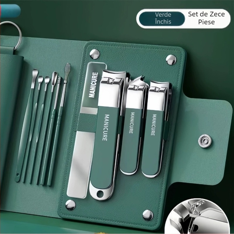 Set portabil de unelte pentru manichiură, din oțel carbon, 300 de bucăți, greutate netă 150,1 g