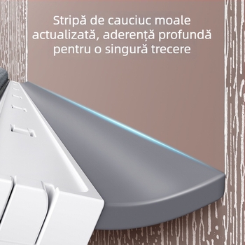 Instrument de curățare a geamului retractabil, cu două fețe, pentru ferestre exterioare înalte, utilizare casnică, corp din plastic.