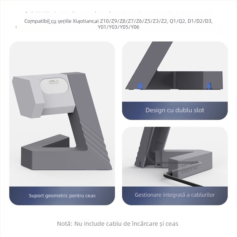 Stand de încărcare pentru ceasul Little Genius Z10/Z9/Z8 – suport geometric seria D5, dimensiuni 25×12×6, greutate 170 g