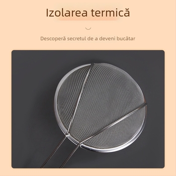 Skimmer din oțel inoxidabil 201 cu mâner din lemn, plasă mare, potrivit pentru prăjit și oală fierbinte, imprimare logo disponibil