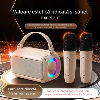 Boxă Bluetooth pentru karaoke T33 cu microfon încorporat, Bluetooth 5.0, 5W, baterie 1000–1200 mAh, răspuns în frecvență 40 Hz–20 kHz, autonomie 3–6 ore