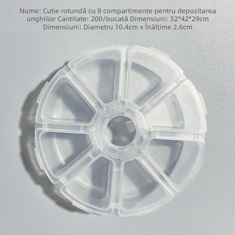 Cutie de depozitare pentru bijuterii și manichiură, cu 12 compartimente transparente, design cu grilă independentă, multifuncțională