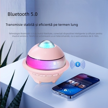 Box Bluetooth Karaoke All-in-One cu iluminare cer înstelat, microfon, 5W, IPX4, baterie încorporată