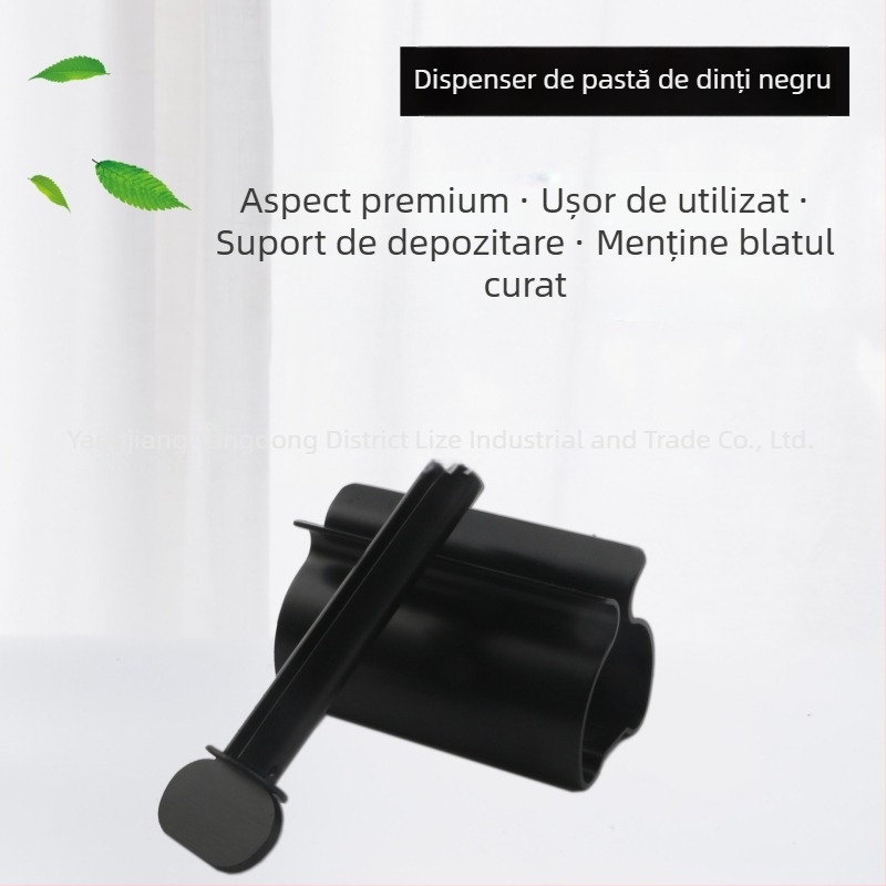 Presor de pastă de dinți din oțel inoxidabil 304, montat pe perete, fără găuri, suport pentru periuțe