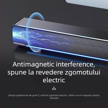 Boxe desktop pentru PC cu USB și Bluetooth, microfon încorporat și subwoofer, 2.0