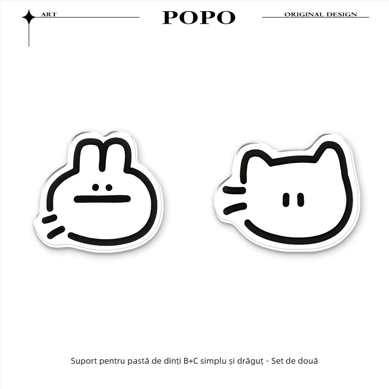 Instrument de stoarcere pastă de dinți, suport montat pe perete și clips pentru curățare facială, baie, multifuncțional