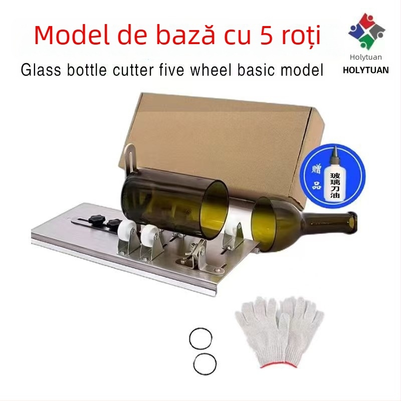 Tăietor manual pentru sticlă, tip roller, pentru tăierea tuburilor de sticlă, sticle și recipiente ceramice