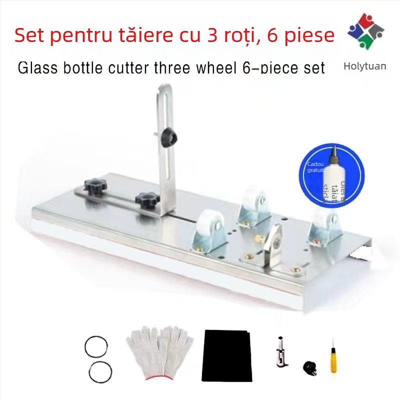 Tăietor manual pentru sticlă, tip roller, pentru tăierea tuburilor de sticlă, sticle și recipiente ceramice