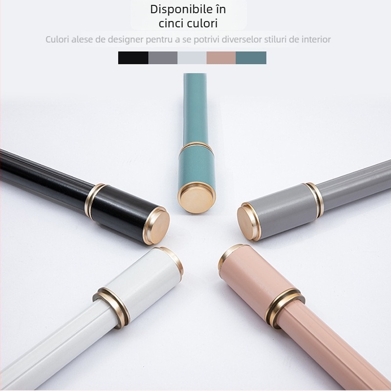 Set de bare pentru perdea cu suport din aliaj de aluminiu, șină simplă sau dublă, stil modern și simplu, personalizabil