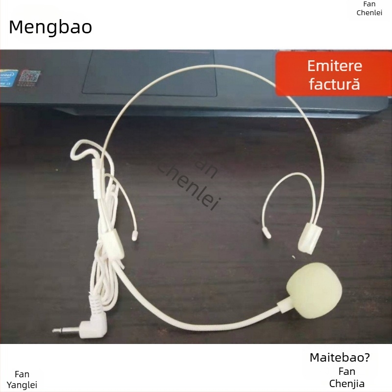 Microfon headset pentru cosplay - Model Q2, fără fir, omnidirecțional, cu bobină în mișcare, fără baterie