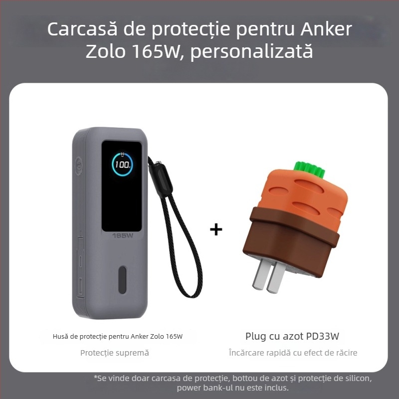 Carcasă de protecție din silicon pentru baterie externă Anker 165W, marca Yinfish, compatibilă cu Anker