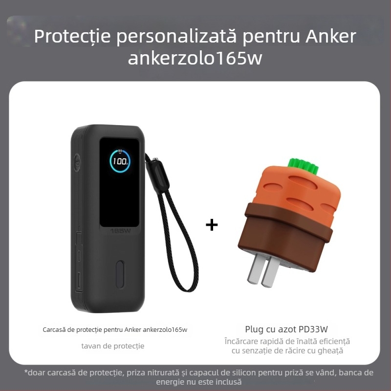 Carcasă de protecție din silicon pentru baterie externă Anker 165W, marca Yinfish, compatibilă cu Anker