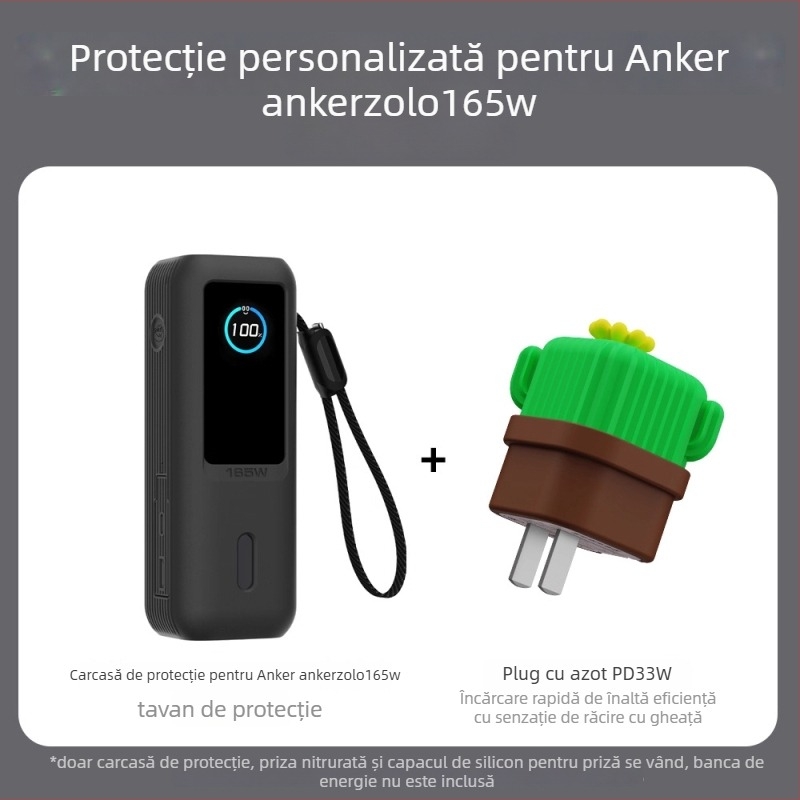 Carcasă de protecție din silicon pentru baterie externă Anker 165W, marca Yinfish, compatibilă cu Anker