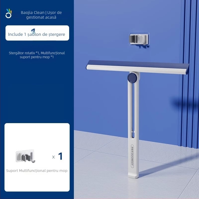 Baojiajie instrument de curățare a sticlei, plastic, ștergere pe o singură parte, manual, utilizare casnică
