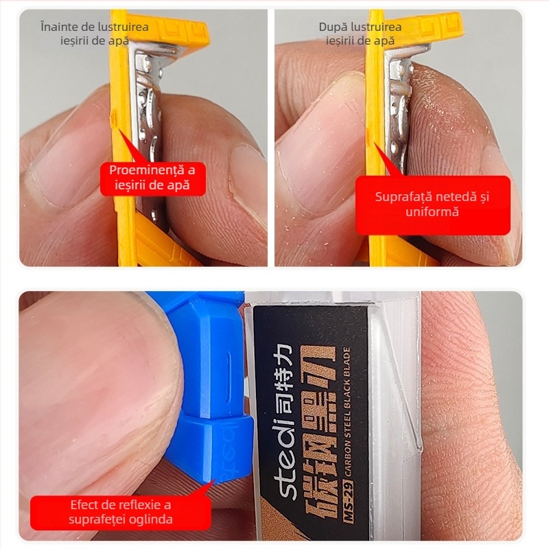 Stelite MS seria set de fișiere oglindă din sticlă pentru modelele Gundam – unelte de polisare a duzelor și curățare