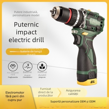 Bormașină fără perii cu baterie litiu – corp drept în stil pistol, reglare continuă a vitezei, diametru maxim burghiu 10 mm