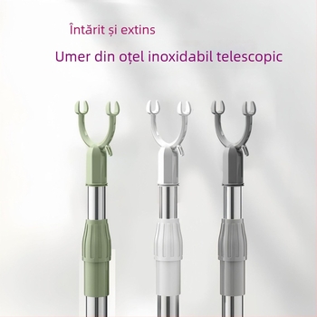 Uscător de haine telescopic din oțel inoxidabil, pentru balcon și baie, stil modern minimalist