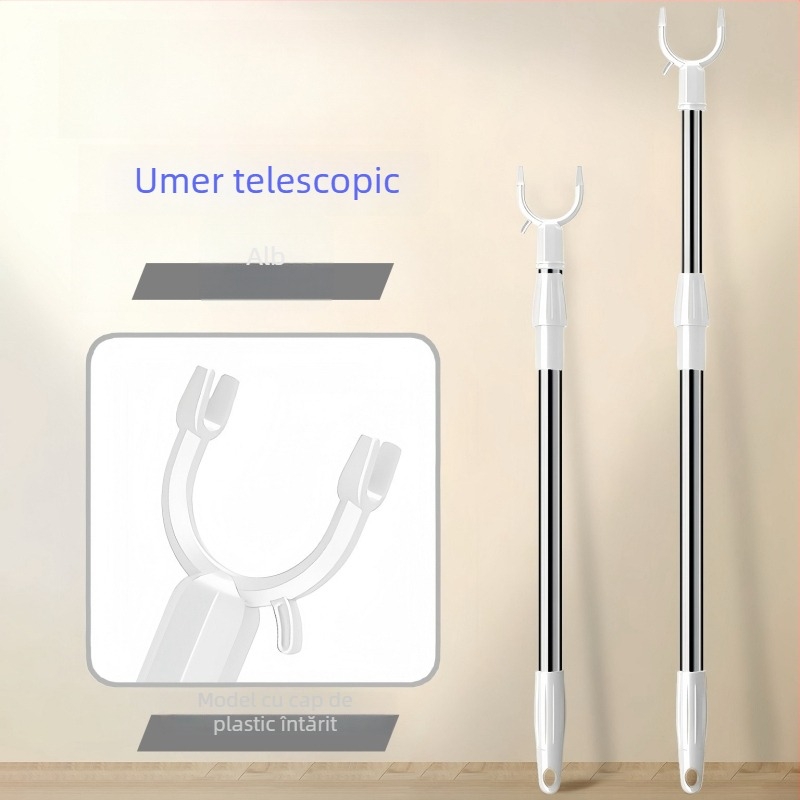 Uscător de haine telescopic din oțel inoxidabil, pentru balcon și baie, stil modern minimalist