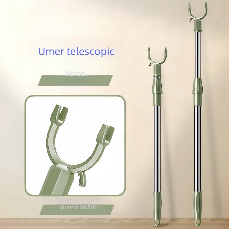 Uscător de haine telescopic din oțel inoxidabil, pentru balcon și baie, stil modern minimalist