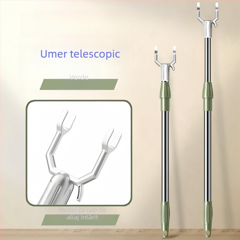 Uscător de haine telescopic din oțel inoxidabil, pentru balcon și baie, stil modern minimalist