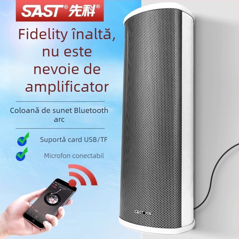 Difuzor activ exterior tip coloană (Bluetooth, 2 difuzoare, sunet 3D, redare MP3, card TF/USB)